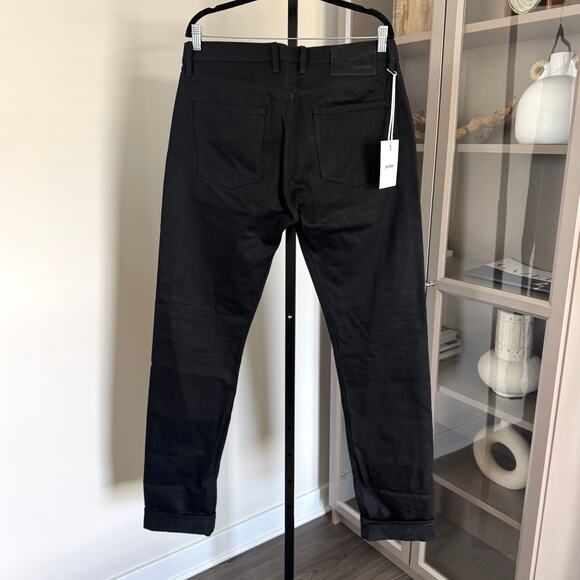 3sixteen Japanese Selvedge Classic Tapered Black Denim Jeans 36 NEW Button Fly - Picture 5 of 7